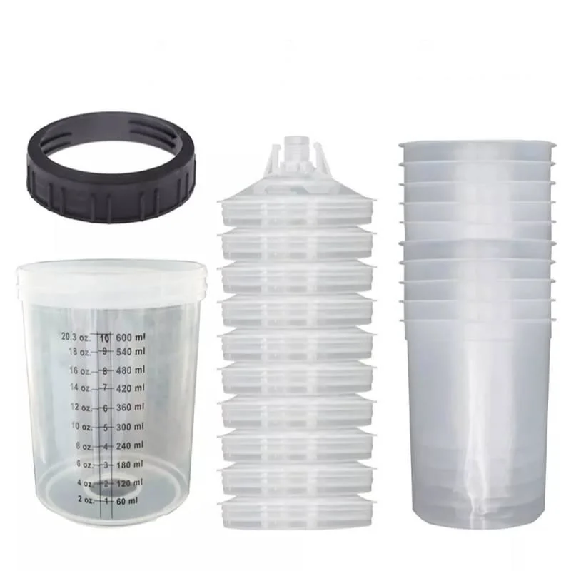 Factory Direct Sales Plastic Paint Spray Cups for Spray Gun